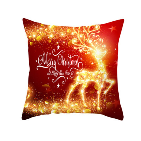 Sofa Car Christmas Cushion Cover for Home 2020 Xmas Ornaments Gifts Christmas Decor Happy New Year Christmas Pillow Case 5z