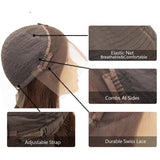 Lace Front Human Hair Wigs  Ombre Color 1B/27 Brazilian