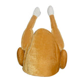 Thanksgiving Hat Plush Roasted Turkey Hat Funny Adults Hat Party Hat with Drumstick Hair Hoop