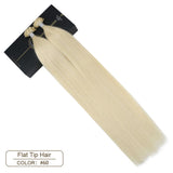 Flat Tip Hair Extensions Human Hair Blonde Machine Remy Hair 14-24" Natural Straight Hair Extensions 1g/1s 50g/package Set 60