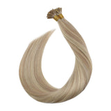 I Tip Human Hair Extensions Machine Remy Keratin Fusion Hair 14-24'' Highlight Color Hair Pre Bonded Extension 0.8g/strand