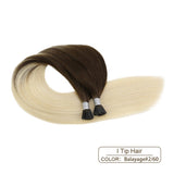 I Tip Human Hair Extensions Machine Remy Keratin Fusion Hair 14-24'' Highlight Color Hair Pre Bonded Extension 0.8g/strand
