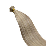 I Tip Human Hair Extensions Machine Remy Keratin Fusion Hair 14-24'' Highlight Color Hair Pre Bonded Extension 0.8g/strand