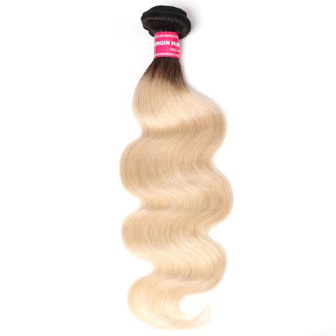 Hair Ombre Peruvian Body Wave Hair Bundles 1 3and4 PC 1B/613 ombre Blonde Remy Human Hair Extensions 10-20 Inches