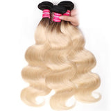 Hair Ombre Peruvian Body Wave Hair Bundles 1 3and4 PC 1B/613 ombre Blonde Remy Human Hair Extensions 10-20 Inches