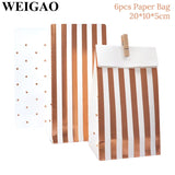 WEIGAO Rose Gold Party Disposable Tableware Champagne Cup Plate Straws 1st Birthday Party Decor Kids Baby Shower Party Supplies