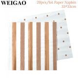 WEIGAO Rose Gold Party Disposable Tableware Champagne Cup Plate Straws 1st Birthday Party Decor Kids Baby Shower Party Supplies