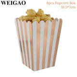 WEIGAO Rose Gold Party Disposable Tableware Champagne Cup Plate Straws 1st Birthday Party Decor Kids Baby Shower Party Supplies