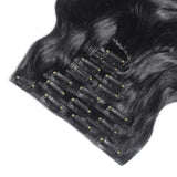 Body Waves Clip Hair Extensions  #1B