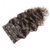 Body Waves Clip in Hair Extensions |  #4 Chocolate Brown