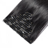 Straight  Clip in Hair Extensions | 1B